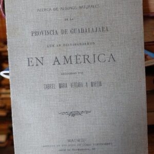 NOTICIAS ACERCA DE ALGUNOS NATURALES DE LA PROVINCIA DE GUADALAJARA QUE SE DISTINGUIERON EN AMÉRICA.