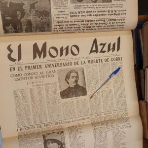 EL MONO AZUL, Madrid agosto 1936 - febrero, 1939. (46 números. La vuelta  del Mono Azul por Rafael Alberti. (+ CUADERNOS DE MADRID) 2 Vols. -  Librería Boulandier