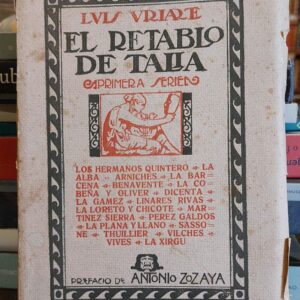 EL RETABLO DE TALÍA. Prefacio de Antonio Zozaya.