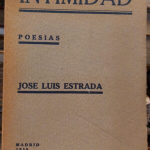INTIMIDAD. POESIAS.