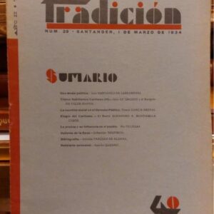 TRADICION. Órgano del Consejo de Cultura. num. 29