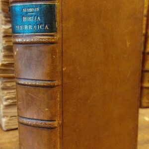 BIBLIA HEBRAICA MANUALIA, Ad Hooghtianam, & optimas quasque Editiones recensita, atque cum brevi Lectionum Masorethicarum, Kethiban et Krijan, Ut et cum Dictionario omnium vocum Veteris Testamenti hebraicarum et chaldaicarum. Edita Johanne Simonis.